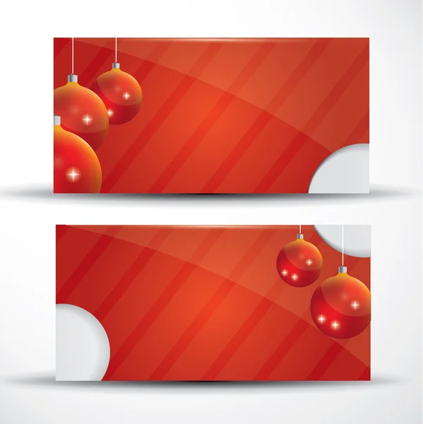 Red Christmas Card - vector — Stock Vector