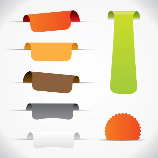 Set de etiquetas, coloridos elementos de diseño vectorial — Vector de stock