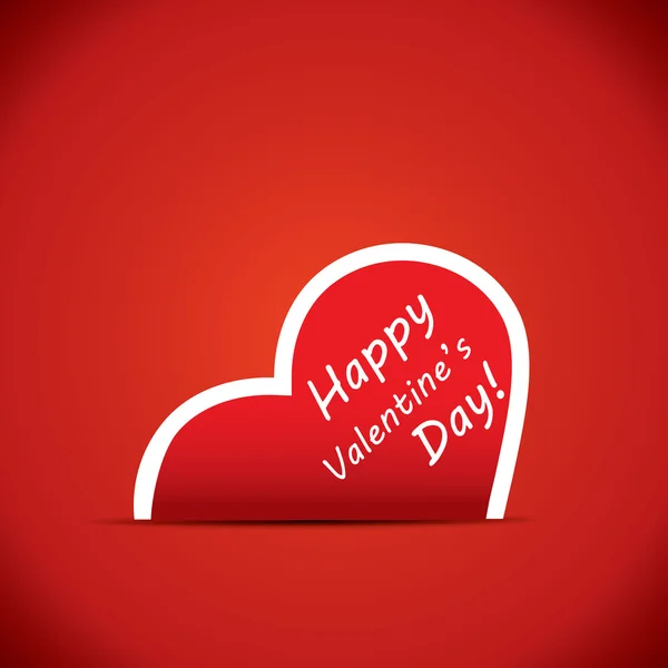 San Valentino sfondo con cuore rosso — Vettoriale Stock