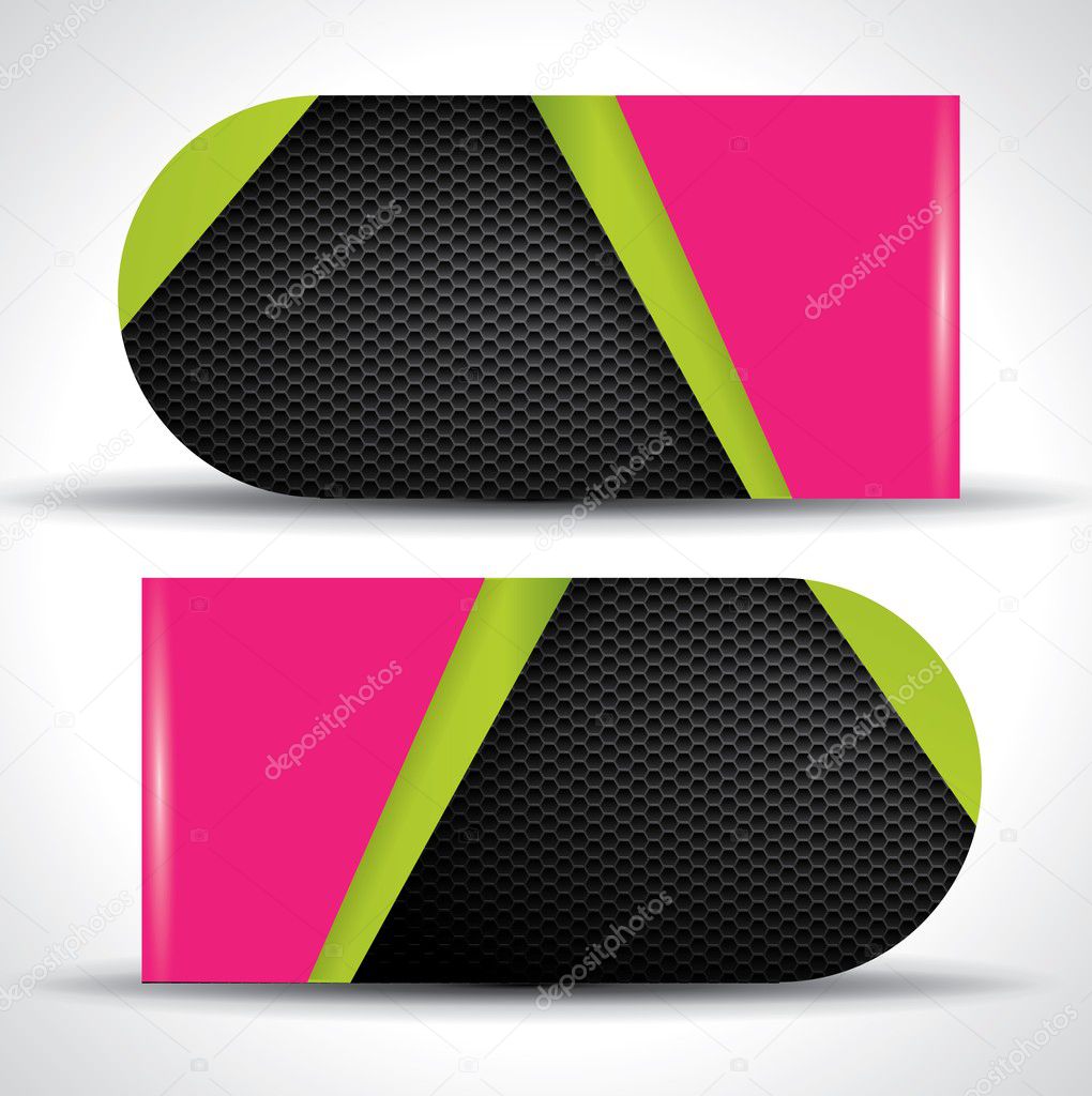 Business card with carbon texture and colorful design