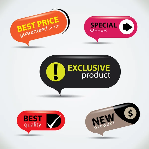 Promotional speech bubbles — Stock Vector