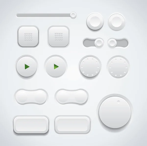Κουμπί UI που περιλαμβάνουν κουμπιά και διακόπτες — Διανυσματικό Αρχείο