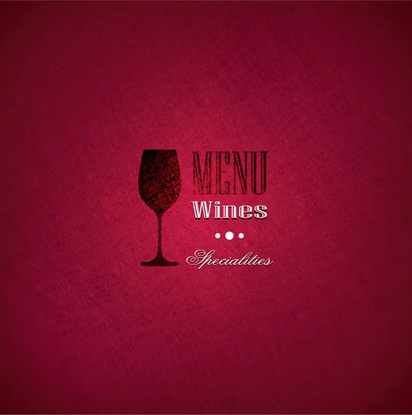 Design de couverture de menu de vin pour les restaurants — Image vectorielle