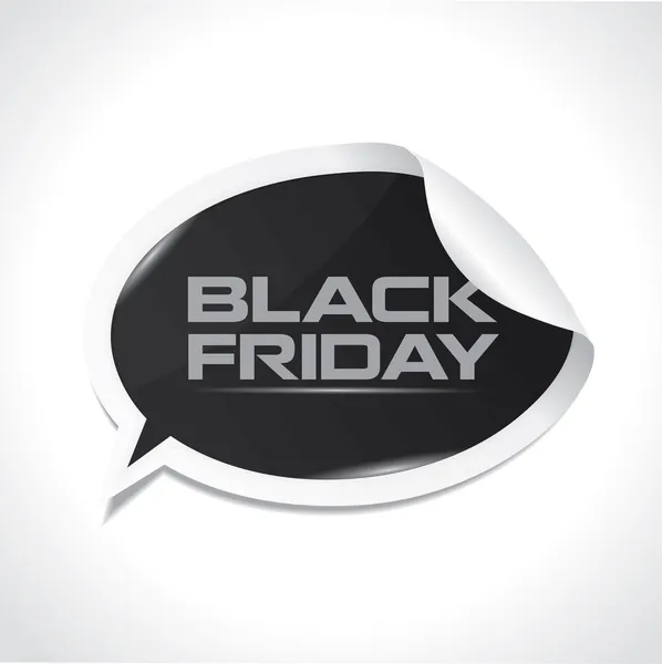 Etiqueta em forma de bolha com etiqueta Black Friday — Vetor de Stock