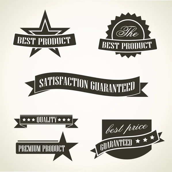 Simple vintage promotional emblems - vector icons — Stock Vector