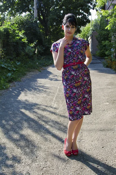 Model in the street — Stock Photo, Image