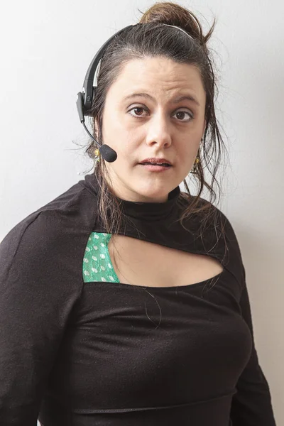 Helpdesk-Frau — Stockfoto