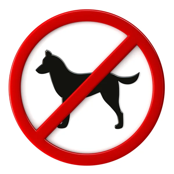 Psi nejsou povoleny — Stock fotografie