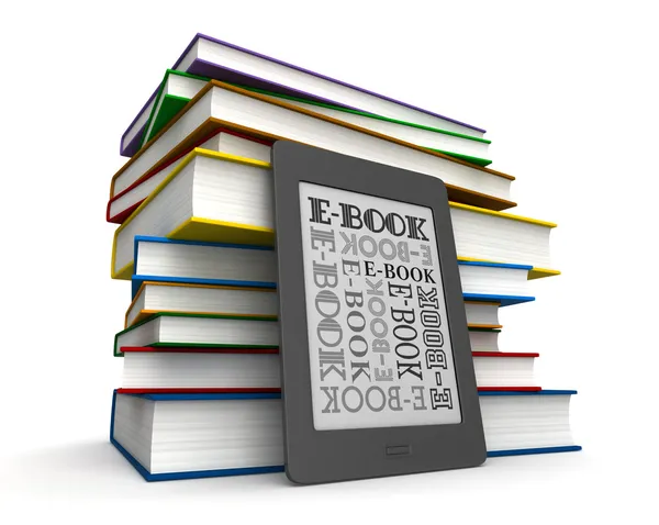 Books and e-book — Stock Photo, Image