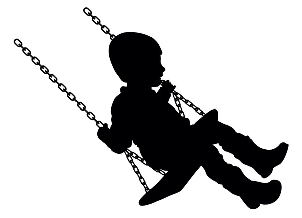 Swinging child — Stock Vector