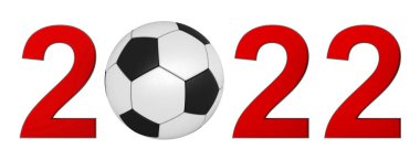 2022 yılının kavramsal 3d canlandırması beyaz üzerine izole edilmiş