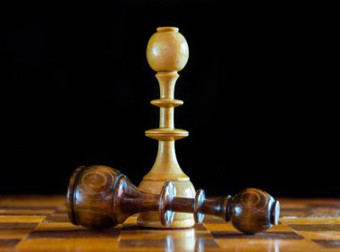 White and black kingss chess pieces