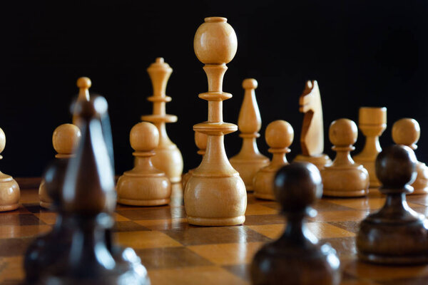Chess pieces on chess board