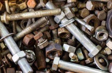 Close up of group of metal tools