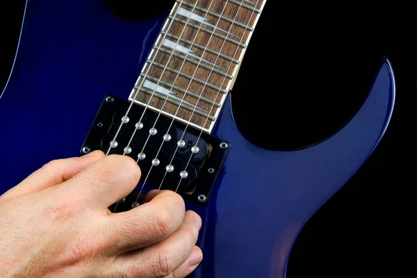 Guitarists Playing Electric Guitar — Fotografia de Stock