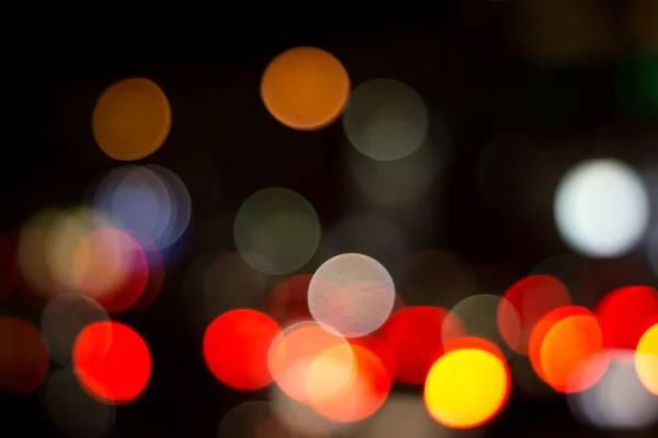 Bokeh Lights Black Background — Stock Photo, Image