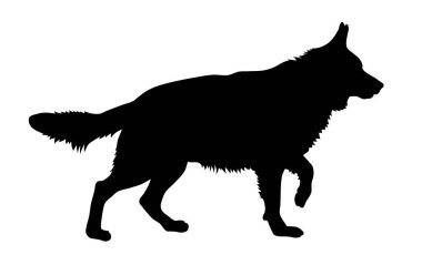 Alman çoban köpeğinin soyut vektör çizimi