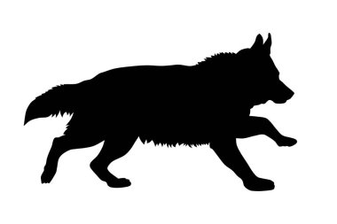 Alman çoban köpeğinin soyut vektör çizimi