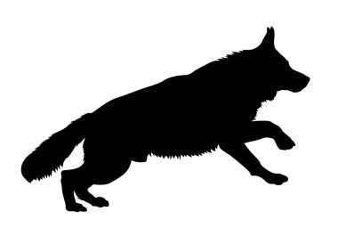 Alman çoban köpeğinin soyut vektör çizimi