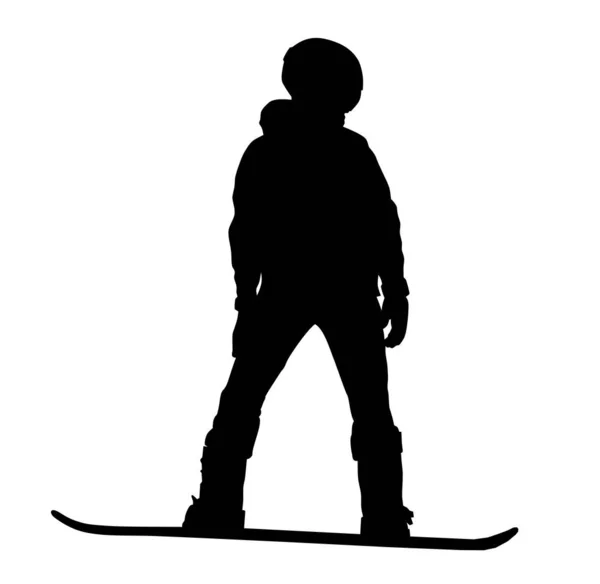 Absztrakt Vektor Illusztráció Egy Snowboardos Sziluett — Stock Vector