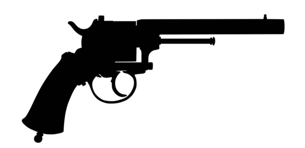 Abstrakt Vektor Illustration Gamla Pistol Silhuett — Stock vektor