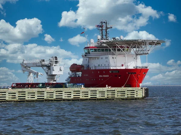 Olietoevoerschip Aangemeerd Haven Van Pensacola — Stockfoto
