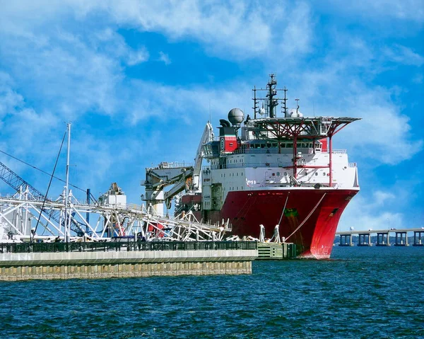 Navio Abastecimento Petróleo Atracado Porto Pensacola Flórida Eua — Fotografia de Stock