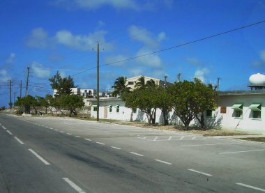 Hollanda 'nın St. Maarten şehrinden geçen bir yol.