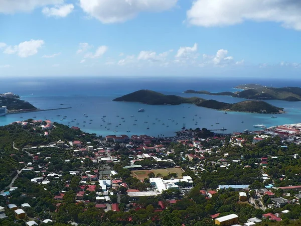 Widok Charlotte Amalie Paradise Point Thomas Wyspy Dziewicze — Zdjęcie stockowe