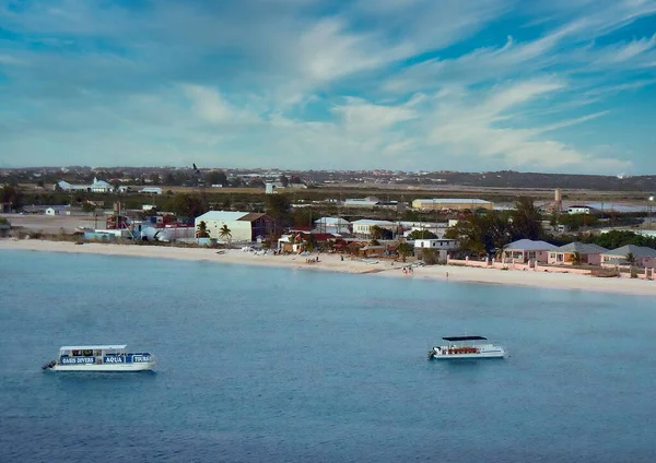 Άποψη Των Ακτών Της Νήσου Grand Turk Τούρκοι Και Κάικος — Φωτογραφία Αρχείου