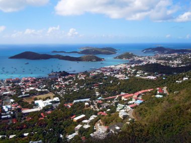 St. Thomas 'ın havadan görünüşü, ABD Virjin Adaları
