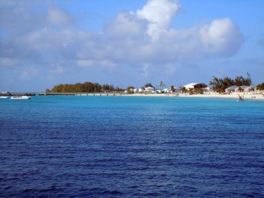 Büyük Türk adası, Turks ve Caicos 'taki Cockburn şehir plajı manzarası