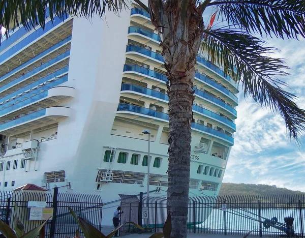 Bateau Croisière Amarré Port Grand Turk Turks Caicos — Photo