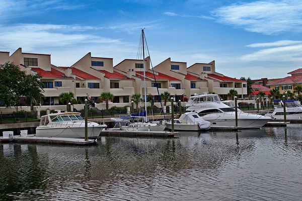 Pensacola Florida Daki Port Royal Limanına Tekne Yatlar Yanaştı — Stok fotoğraf