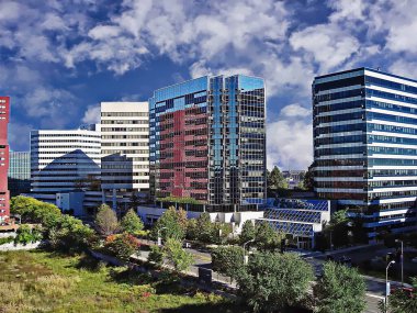 Stamford, Connecticut 'taki finans bölgesi.