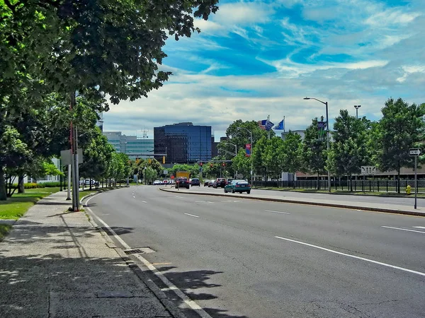Stamford, Connecticut şehir merkezindeki iş bölgesi.