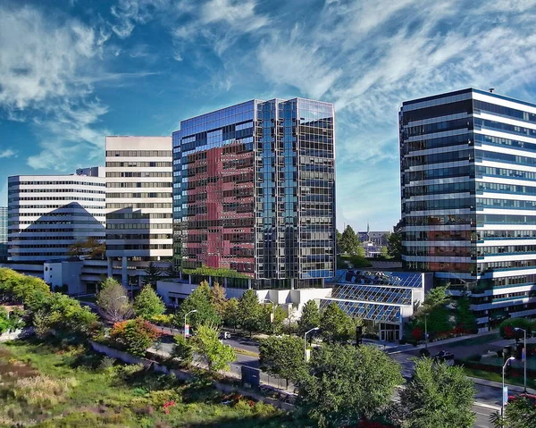 Stamford, Connecticut 'taki finans bölgesinin manzarası