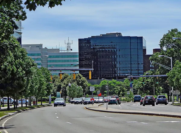 Stamford, Connecticut şehir merkezindeki iş bölgesi.