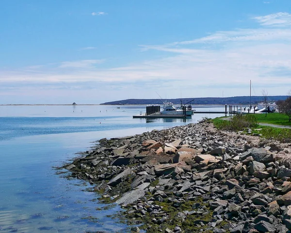 Vista Plymouth Bay Litoral Plymouth Massachusetts — Fotografia de Stock