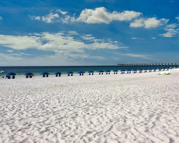 Vista Pensacola Beach Con Muelle Pesca Distancia Pensacola Florida —  Fotos de Stock