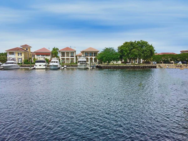 Pensacola Florida Bir Marinaya Yanaşmış Tekne Yatlar — Stok fotoğraf