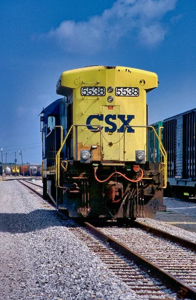 Diesel Locomotive 5538 Pensacola Csx Estação Ferroviária Pensacola Flórida Eua — Fotografia de Stock