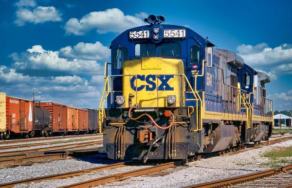 Diesel Locomotive 5541 Estação Ferroviária Pensacola Csx Pensacola Flórida Eua — Fotografia de Stock