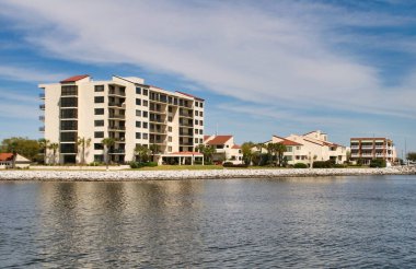 Pensacola Körfezi, Pensacola, Florida, Usa 'dan Port Royal manzarası