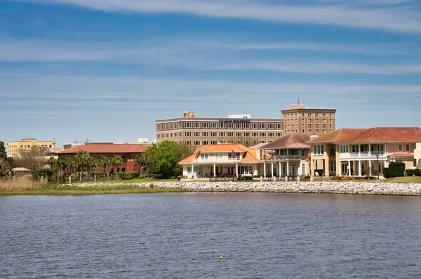 Blick Auf Die Pensacola Bay Und Das Finanzviertel Der Innenstadt — Stockfoto