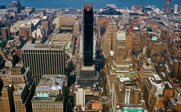 Vue Aérienne Manhattan Ville New York États Unis — Photo