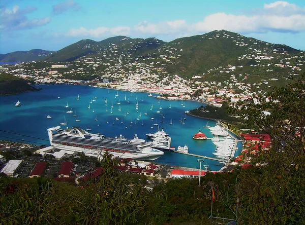 Cruise ship docked in Charlotte Amalie, St. Thomas, US Virgin Islands