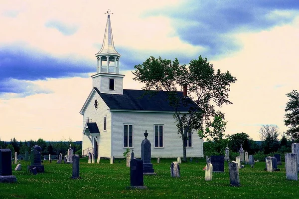 Old country church and cemetery near St Stephen - New Brunswick, Canada