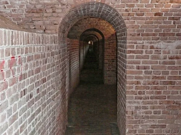 Passagens Conhecidas Como Galerias Escarpas Estão Localizadas Dentro Fort Barrancas — Fotografia de Stock