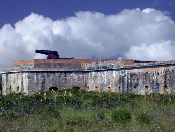 Fort Pickens Florida Daki West Bastion Mounted Rodman Cannon Gulf — Stok fotoğraf